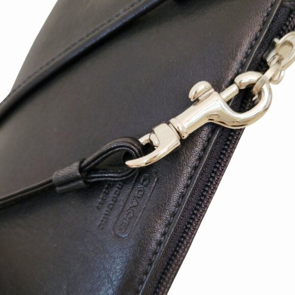 Coach Black Leather Wristlet Coin Purse – Unused, Classic & Compact! - Picture 4 of 11